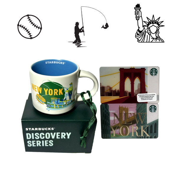Starbucks New York State Ornament 2oz Mini Cup Mug Discovery Series NYS BONUS - Picture 9 of 9